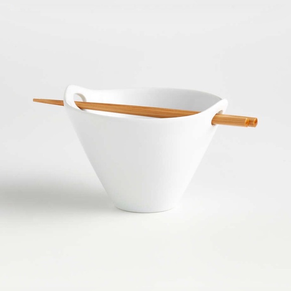 Crate&Barrel Other - Crate&Barrel Noodle Bowl with Bamboo Chopsticks